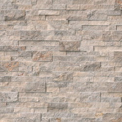 Silver Travertine Ledger Panel - Wall And Floor Tile