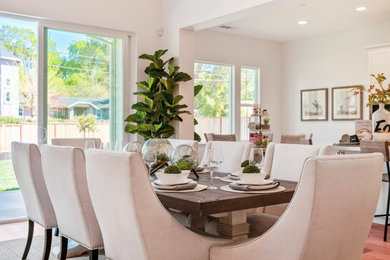 Example of a cottage dining room design in San Francisco
