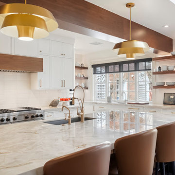 7th Ave Parkway - Modern White and Walnut Kitchen