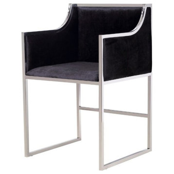 Bella Chair (Set Of 4), Chrome-Black