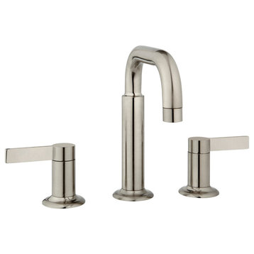 Nature Widespread Faucet Handles and Drain, Brushed Nickel