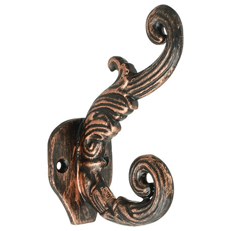 Heavy Duty Coat and Hat Hook, 4-1/10", Distressed Copper, Individual Hook, Hook