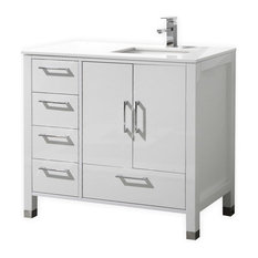 kubebath anziano vanity with quartz countertop high gloss white left side drawer - Small Modern Bathroom Vanities kubebath anziano vanity with quartz countertop high gloss white left side drawer - Small Modern Bathroom Vanities