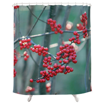 Fall Berries, Fabric Shower Curtain