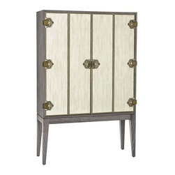 Chelsey Gray Limed Oak Bar - Clayton Gray Home - Wine And Bar Cabinets