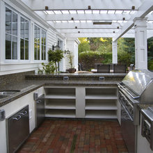 Arbors and outdoor kitchen
