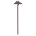 WAC Lighting - Tiki LED 12V Area-Light 2700K, Bronze - The Tiki Path Light provides a wide sweep of light in a minimalist design that will blend into any landscape. Both the dome-shaped shade and stem are made out of a durable die-cast aluminum. Integrated LED's provide a powerful long lasting energy efficient performance.