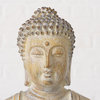 Golden Temple Buddha With Pale Gray Patina, 15"
