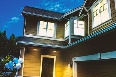 Traditional two-story exterior home idea in Seattle