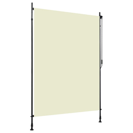 vidaXL Roller Blind Blackout Blind with Hand Crank Height Adjustable Cream