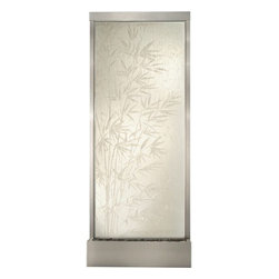 10' Bamboo Etched Waterfall Grande Floor Fountain - Indoor Fountains