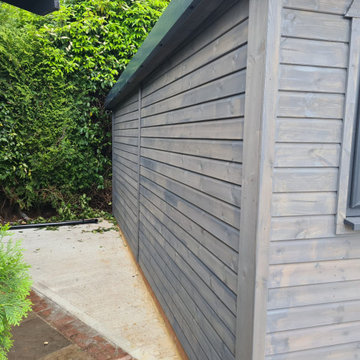Mr S – Bagshot, Surrey – 6.1m Wide x 5.5m Deep Double Contemporary Garage