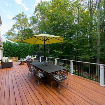 Design Builders mahogany screened porch & Zuri deck in Potomac MD