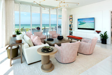 Inspiration for a contemporary living room remodel in Tampa