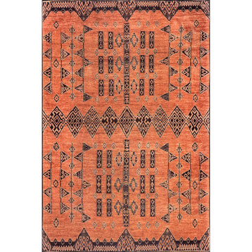 nuLOOM Quincy Cotton-Blend Traditional Area Rug, Rust 2' x 8' Runner