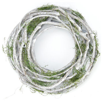 Twig and Moss Artificial Round Spring Wreath, 8", Unlit, Small