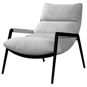 Modern Homer Accent Gray Fabric Chair
