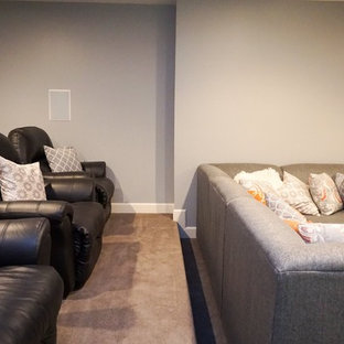 Inspiration for a classic home cinema in Kansas City.