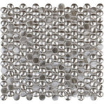 Unique Design Solutions - 11.51"x11.51" 3D Dimes Metallix Mosaic, Set Of 4, Brushed Stainless Steel W/Swir - 0.92 sq ft/sheet - Sold in sets of 4