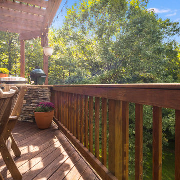 Wood Deck with Grilling Zone and Tree-Lined Views