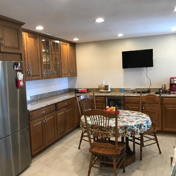 kitchen remodel--flooring cabinets countertops