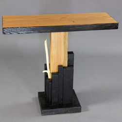Shou Sugi Ban and Reclaimed Fir Entry Table - Coffee And Accent Tables
