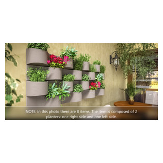 Linea Wall Planter 7.8"Hx11"W - Transitional - Outdoor Pots And Planters -  by Japi Pottery | Houzz