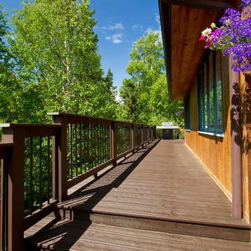 Interconnected Carport, Side and Back Decks Featuring Under Deck Roofing