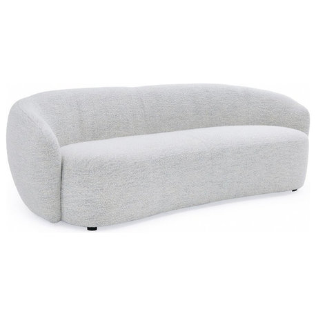 Modrest Omaha, Modern Off White Fabric Sofa