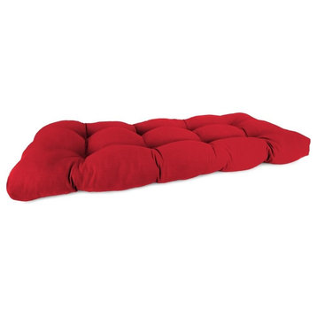 Outdoor Wicker Settee Cushion, Red color