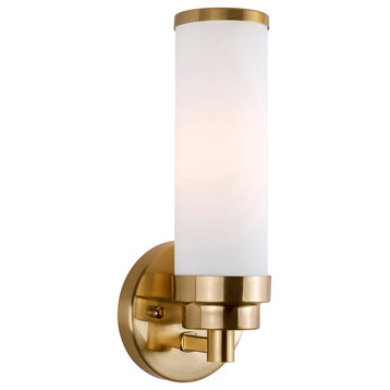 Forte Lighting 55007-01 Morgan 5"W LED Wall Sconce - Soft Gold
