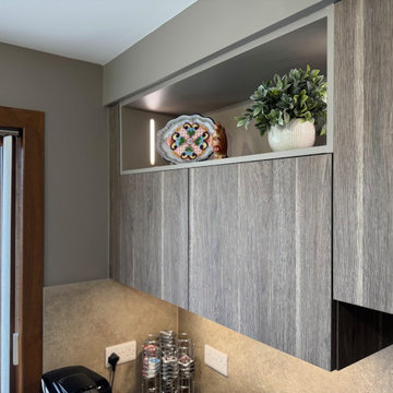 Modern Sand and Wood Kitchen in Fraserburgh