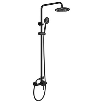 Milo Dual Function Outdoor Shower Stainless Steel, Matte Black