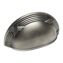 Cosmas - Cosmas 9461AS Cabinet Bin Cup Pull, 3" Hole Centers, Set of 5 - Cabinet And Drawer Handle Pulls