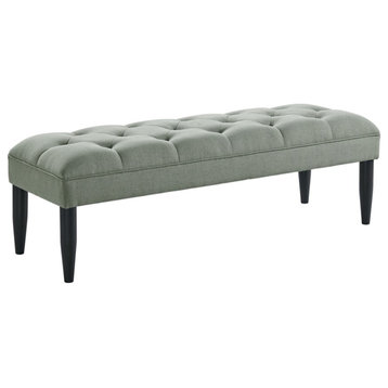 Picket House Furnishings Aris Tufted Upholstered Bench in Charcoal