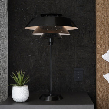Bighorn Palm Desert luxury home modern lighting and textured interior design