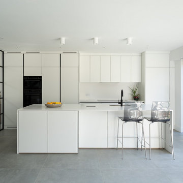 Kitchen and island