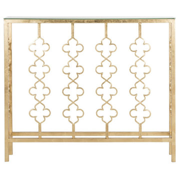 Gina Console Table Antique Gold Leaf