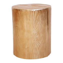 Gold Bark Textured End Table - Side Tables And End Tables