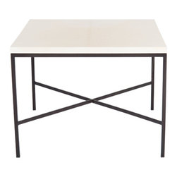 Trapp Parchment top Side Table - Side Tables And End Tables