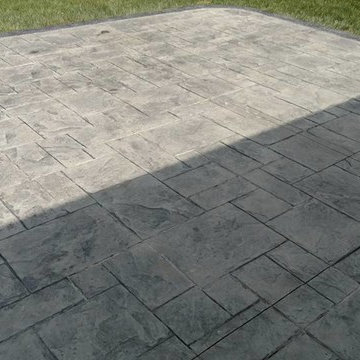 Aldie stamped concrete patio
