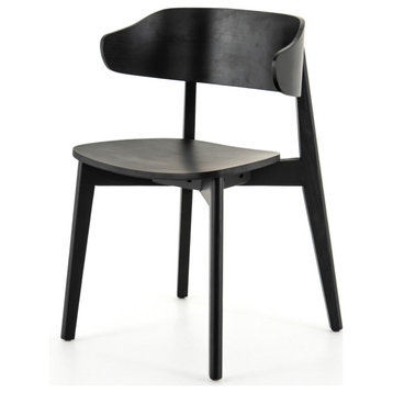 Franco Black Veneer Dining Chair Set Of 2