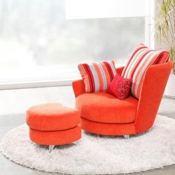 Roxane Fabric Lounge Chair by Famaliving