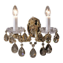 Inviting Home Inc. - Honey and Gold Crystal Sconce - Wall Sconces