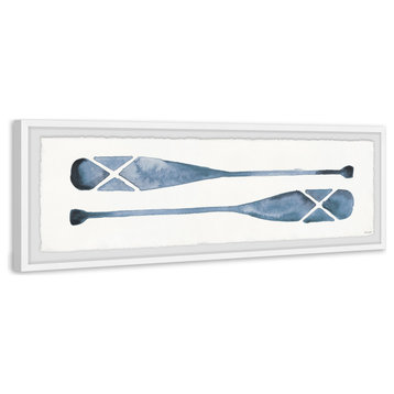 "Paddle Blues" Framed Painting Print, 30"x10"