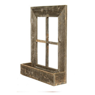 BarnwoodUSA Rustic Farmhouse Artisan 24 in. x 30 in. Weathered Gray Reclaimed Picture Frame