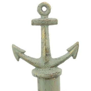 Rustic Seaworn Bronze Cast Iron Anchor Extra Toilet Paper Stand 16"