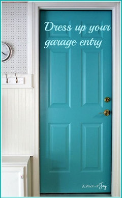 Fancy Front Door At Garage Entrance