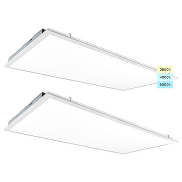 Luxrite 2x4 FT LED Panel Lights 30/40/50W 3CCT Dimmable 2 Pack