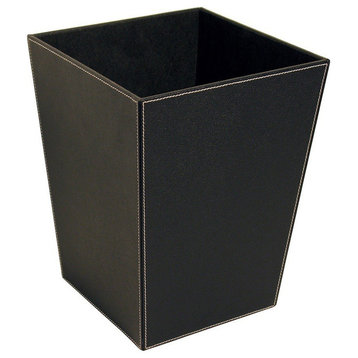 Ecopelle 2603 Paper Waste Basket in Black